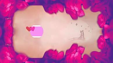 心形粉色浪漫可爱动态字幕条视频的预览图